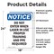 Signmission Do Not Enter When Laser In Use OSHA Notice Sign, Vinyl Decal, 18in W x 24in L, 2PK OS-2PACK-NS-D-1824-V-11245 - alternate 2